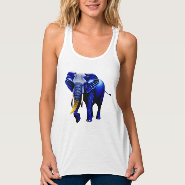Vibrant Elephant  Tank Top (Front)