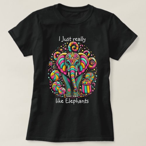 Vibrant Elephant With Intricate Face Paint T_Shirt