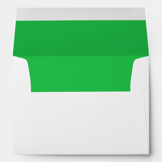Vibrant Emerald Green Lined Envelope (Back (Bottom))
