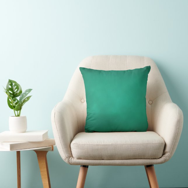 Vibrant Emerald Green Solid  Throw Pillow (Chair)