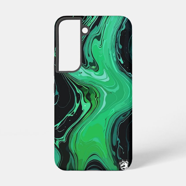 Vibrant Emerald Marble Samsung Galaxy Case (Back)