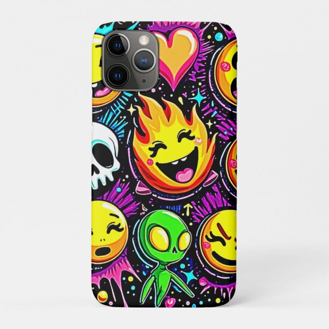 Vibrant Emoji Pop Art Case-Mate iPhone Case (Back)