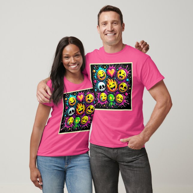Vibrant Emoji Pop Art T-Shirt (Unisex)
