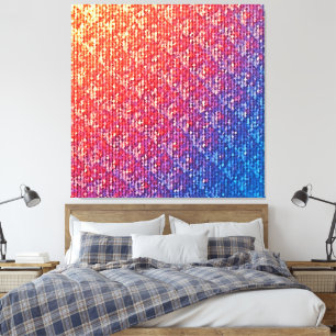 Vibrant Emotional Mosaic Sparkle Canvas Print