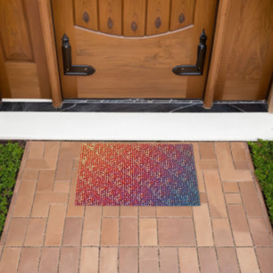 Vibrant Emotional Mosaic Sparkle Fiber Doormat