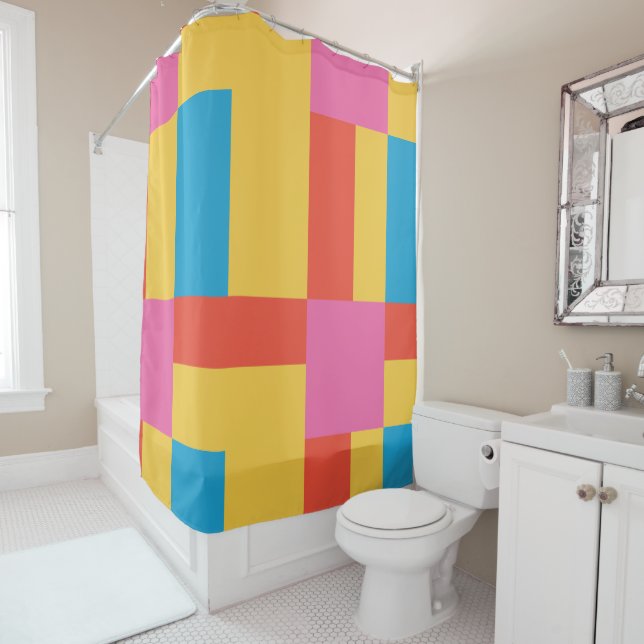 Vibrant Energizing Colors Shower Curtain (In Situ)