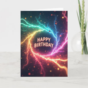 Vibrant Energy Birthday Card