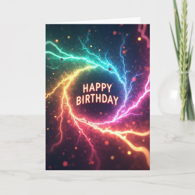 Vibrant Energy Birthday Card (Front)