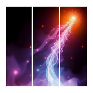 Vibrant Ethereal Abstract Triptych