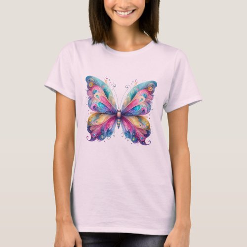 Vibrant Ethereal Butterfly T_shirt