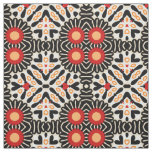 Vibrant Ethnic Arabesque Bohemian Mosaic Pattern Fabric