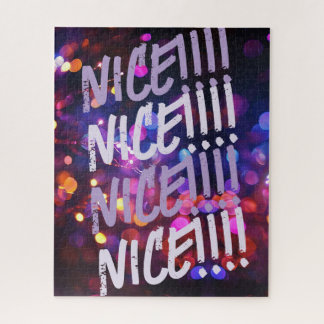 vibrant exciting Puzzle! With "NICE!!!!" words Jigsaw Puzzle