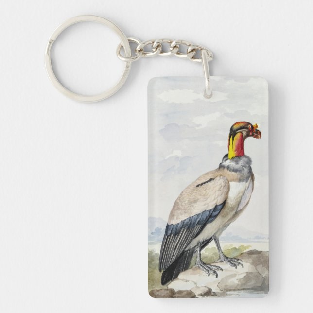 Vibrant Exotic King Vulture Wall Decor Keychain (Front)