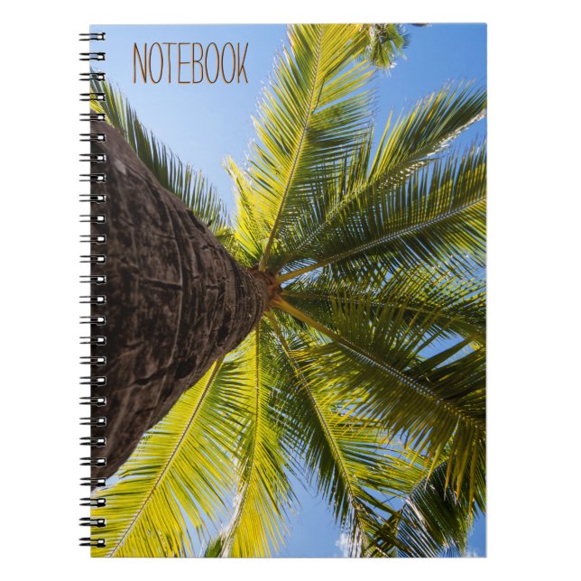 Vibrant Exotic Palm Tree Notebook (Front)