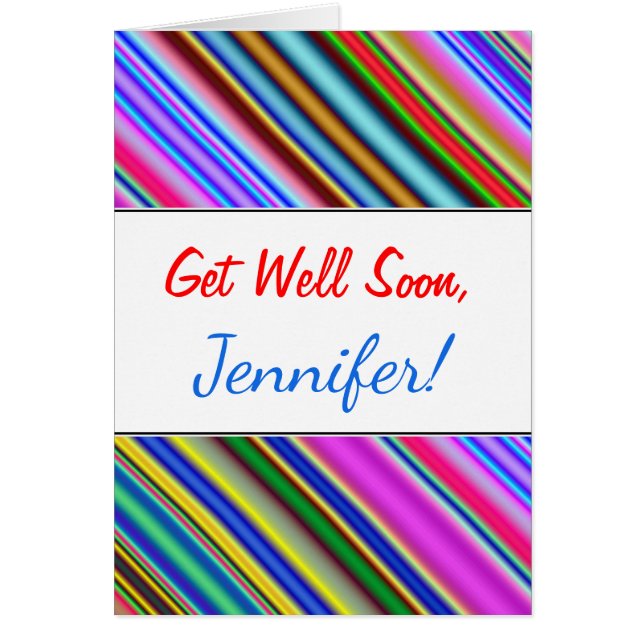 Vibrant & Eyecatching Multicolored Stripes Pattern Cards (Front)