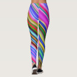 [ Thumbnail: Vibrant & Eyecatching Multicolored Stripes Pattern Leggings ]