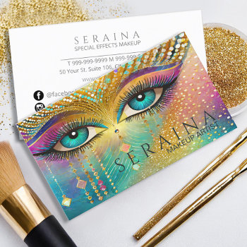 Vibrant Eyes Creative Makeup Id1037 Business Card by arrayforcards at Zazzle