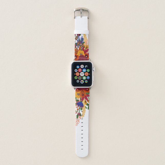 Vibrant Fall Boho Bouquet Apple Watch Band (Front)