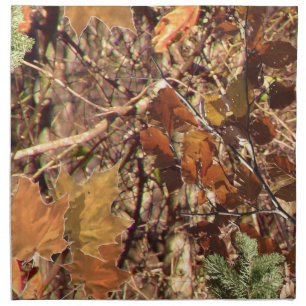 Vibrant Fall Forest Nature Camouflage Decor Napkin