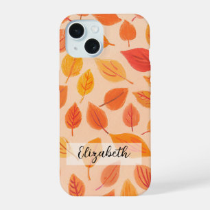 Vibrant Fall Leaves Pattern Colorful Autumn iPhone 15 Case