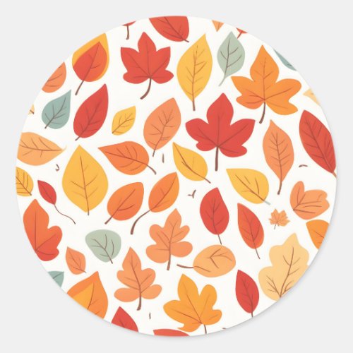 Vibrant Fall Leaves Sticker