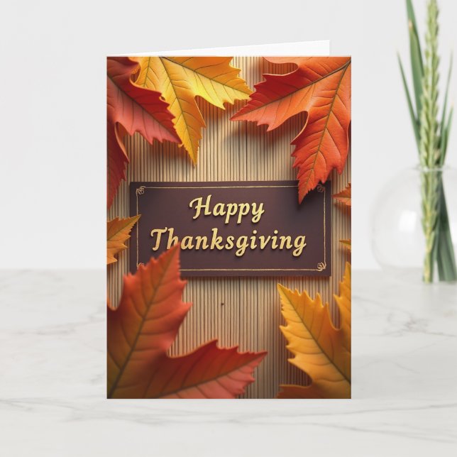 Vibrant Fall Thanksgiving Card (Front)