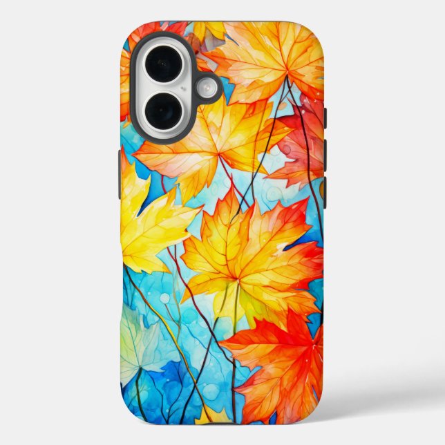 Vibrant Fallen Autumn Maple Leaves Case-Mate iPhone Case (Back)