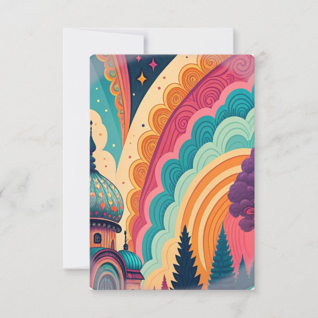 Vibrant Fantasy Thank You Card #00001 – Customize (Front)