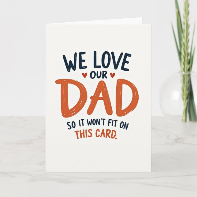 Vibrant Fathers Day Art Card (Front)