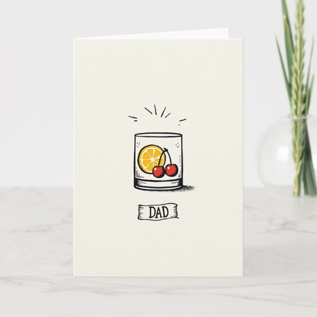 Vibrant Fathers Day Cheers Card (Front)