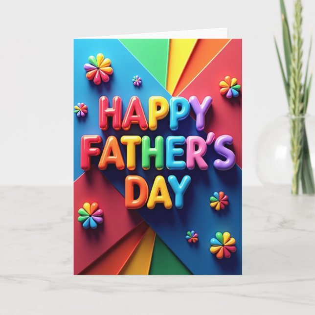 Vibrant Fathers Day Planes Card (Front)