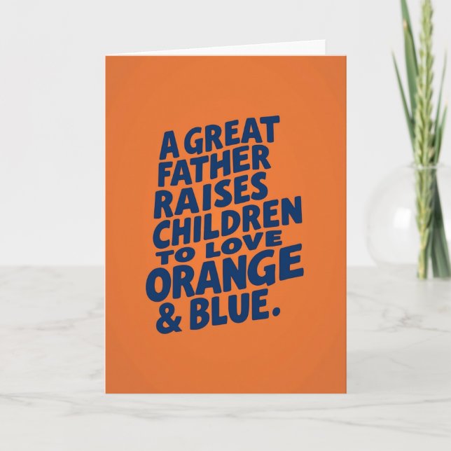 Vibrant Fathers Day Quote Card (Front)
