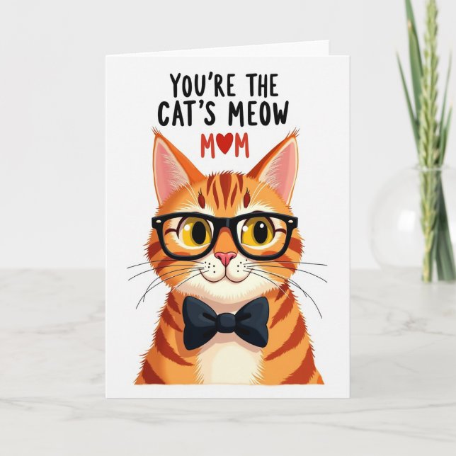 Vibrant Feline Youre The Cats Meow Card (Front)