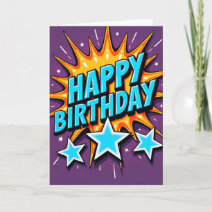 Vibrant Festive Birthday Card