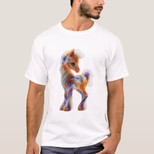 Vibrant Fiber Optic Whimsical Pony Men T-Shirt