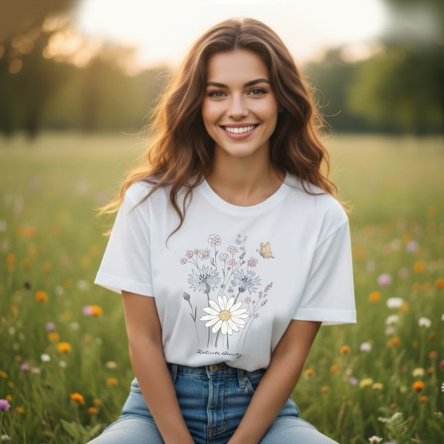 Vibrant field of wildflowers  plus size T-Shirt (Creator Uploaded)