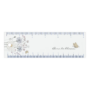 Vibrant field of wildflowers ruler