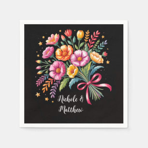 Vibrant Fiesta Wedding Bouquet Wedding Napkins