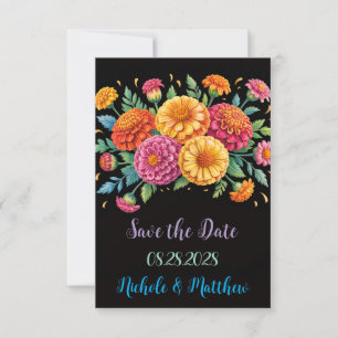 Vibrant Fiesta Wedding Bouquet Wedding Save The Date