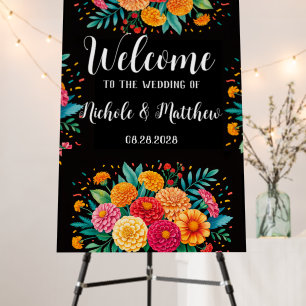 Vibrant Fiesta Wedding Wedding Welcome Sign