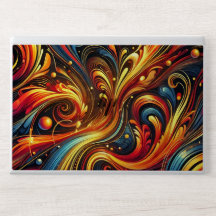 Vibrant Fire and Swirl Abstract