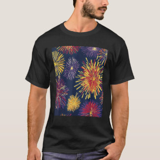 Vibrant Fireworks Celebration Design for Festivals T-Shirt