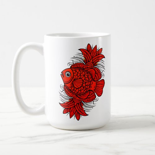 Vibrant Fish Design Coffee Mug