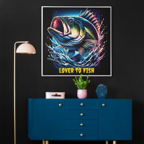 Vibrant Fish Grinning Underwater Poster