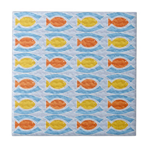 Vibrant Fish Underwater Design Ceramic Tile