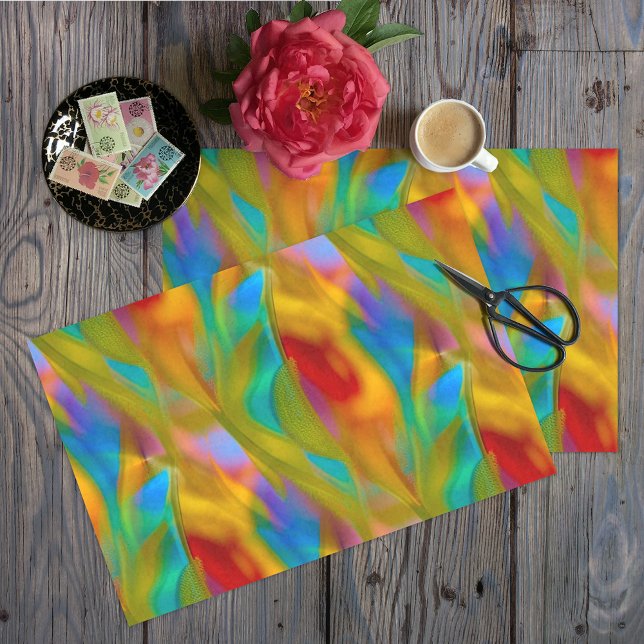 Vibrant Flame Look Abstract Glass Decoupage Tissue Paper (Creator Uploaded)
