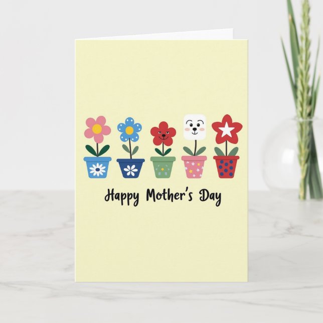 Vibrant Flora Mothers Day Card (Front)
