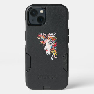 Vibrant Floral Abstract Face - OtterBox Phone Case