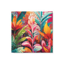 Vibrant Floral Acrylic Wall Art - Rich, Colorful