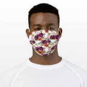 Vibrant Floral Adult Cloth Face Mask (Worn)